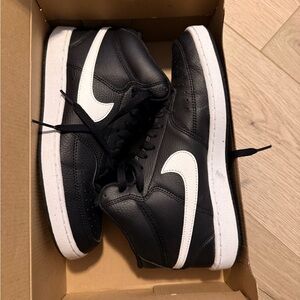 Nike Black and White High-Top Sneakers
